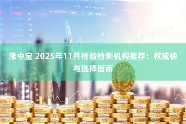 涨中宝 2025年11月检验检测机构推荐：权威榜与选择指南